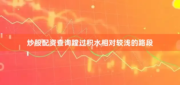 炒股配资查询蹚过积水相对较浅的路段